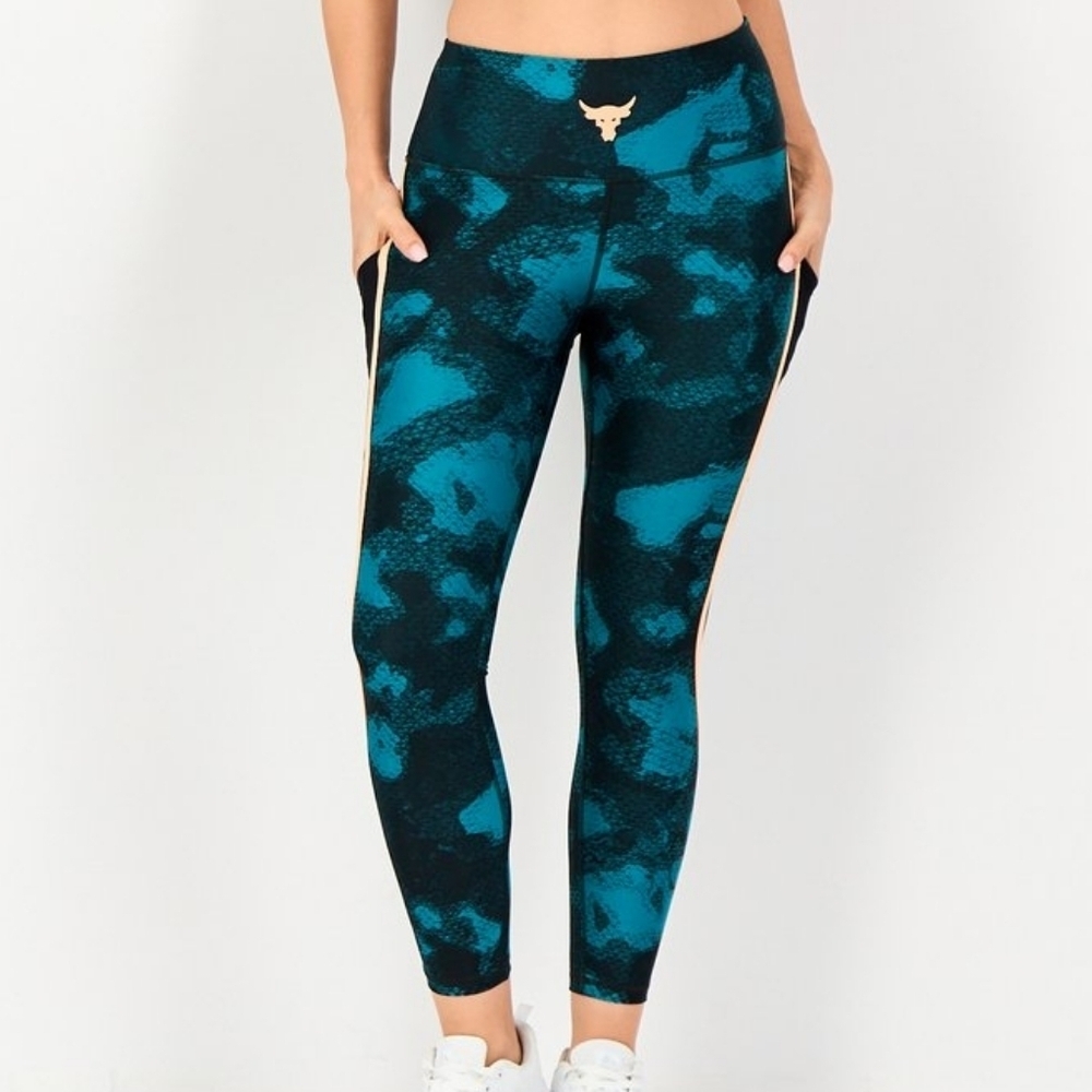 Under Armour Compression Printed Workout Leggings Womens Size Small